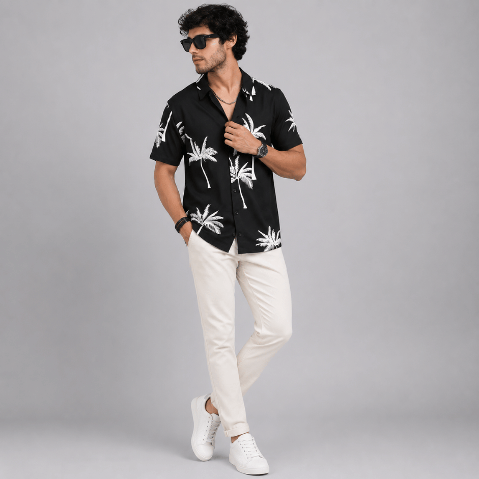 Scanshop India Men Comfort Floral Opaque Printed Casual Shirt 2