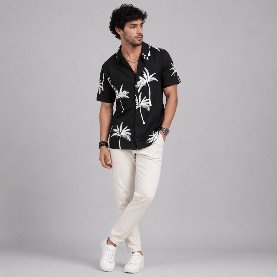 Scanshop India Men Comfort Floral Opaque Printed Casual Shirt 4