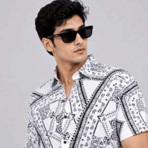 Scanshop India Floral Printed Spread Collar Short Sleeves Comfort Shirt