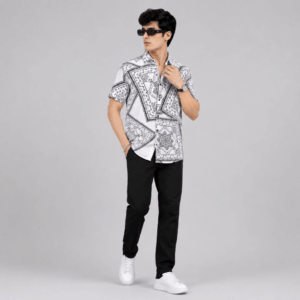 Scanshop India Floral Printed Spread Collar Short Sleeves Comfort Shirt