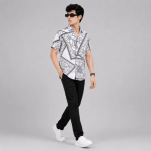 Scanshop India Floral Printed Spread Collar Short Sleeves Comfort Shirt