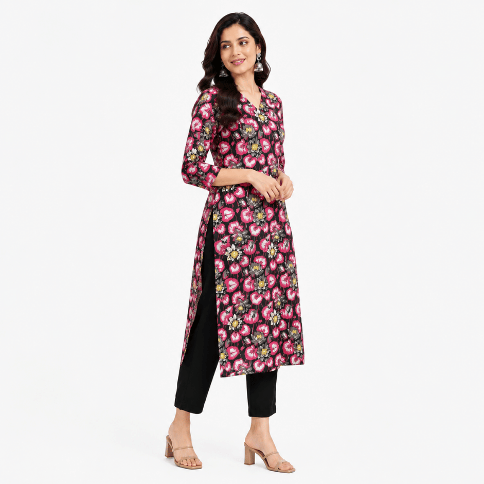 Scanshop India Women's Floral Printed Kurta 2