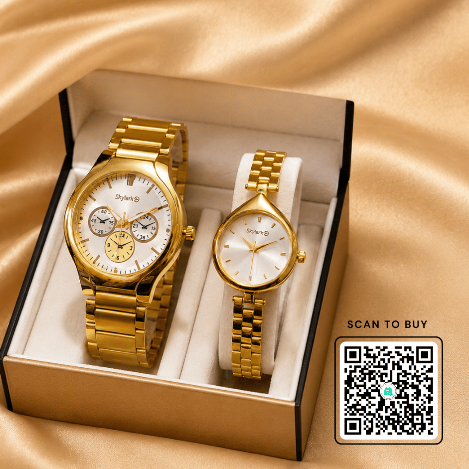 Scanshop India Unisex Pack Of 2 Bracelet Style Straps Analogue Watch