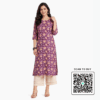 Scanshop India Women's Elegant Purple Floral Kurta