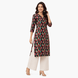 Scanshop India Women's Ethnic Floral Print Kurta