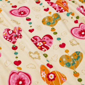 Scanshop India Cream-Coloured & Pink Floral Queen Bedsheet
