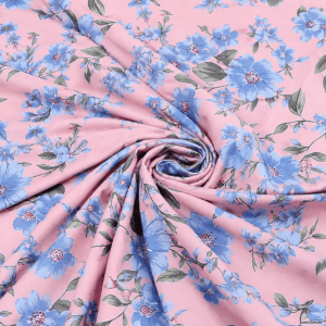 Scanshop India Blue & Green Floral Microfiber 210 TC Fitted Double Queen Bedsheet