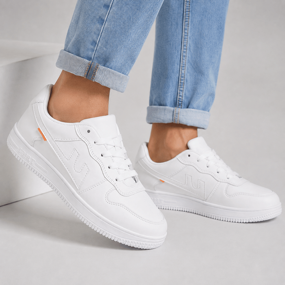 ScanShop India Men's Cushioned White Casual Sneakers 2