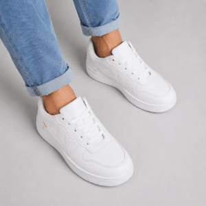Scanshop India Men's Cushioned White Casual Sneakers