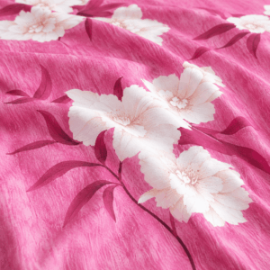 Scanshop India Pink Floral Bedsheet with 2 Pillow Covers