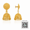 Scanshop India Gold Plated Artificial Beaded Dome Shaped Jhumkas