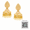 Scanshop India Gold Plated Pearls Beaded Dome Shaped Jhumkas