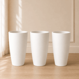 Scanshop India Minimalist White Plant Pots