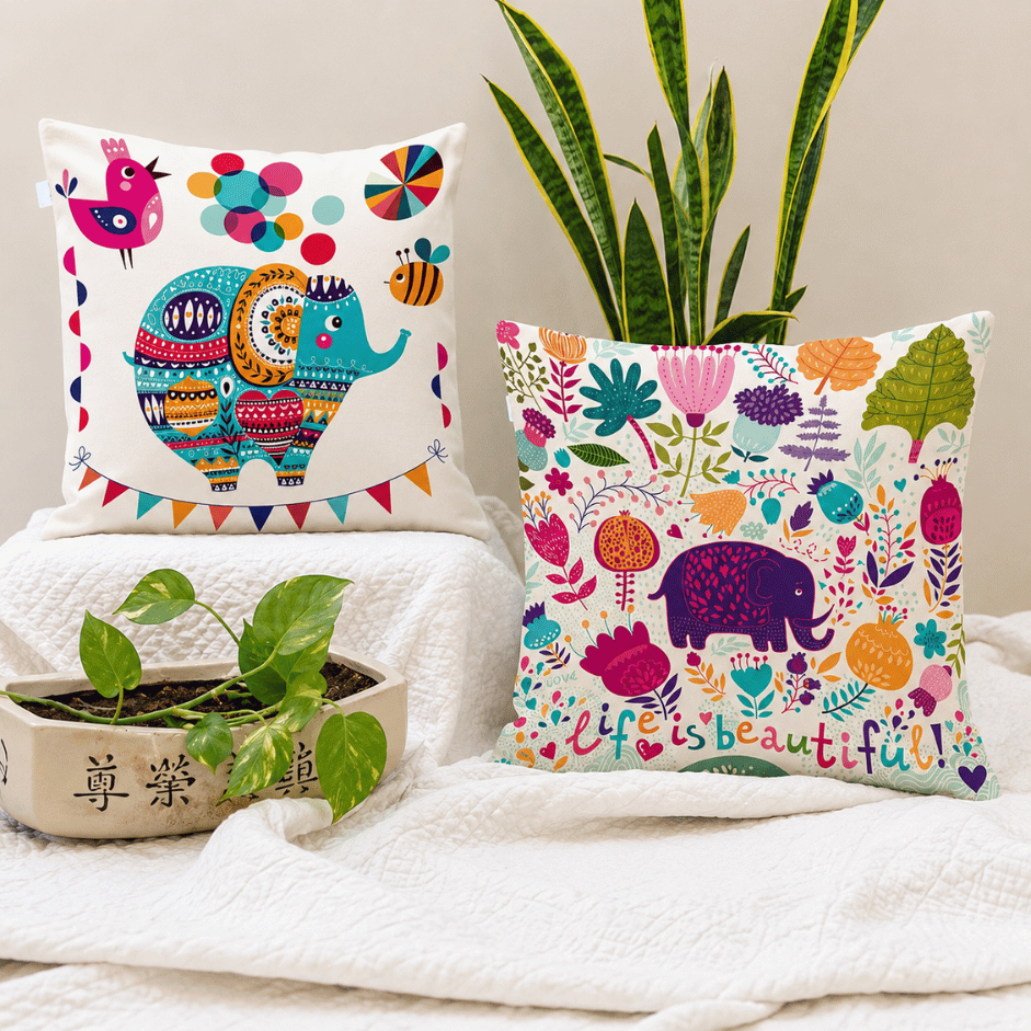 Scanshop India Polycotton Cushion Covers 3