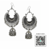 Scanshop India Silver-Plated Beads Beaded Dome Shaped Jhumkas