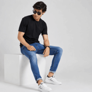 Scanshop India Men's White Round Toe Velcro Strap Casual Sneakers