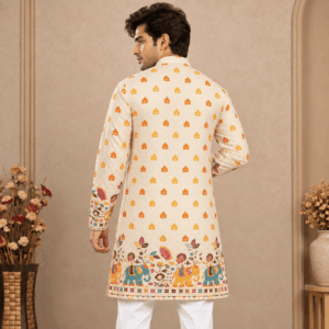 Krishna Ethnic Men Ethnic Motifs Embroidered Thread Work Kurta (2)