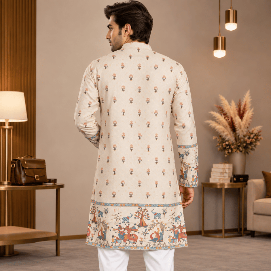 Krishna Ethnic Men Ethnic Motifs Printed Kurta (2)