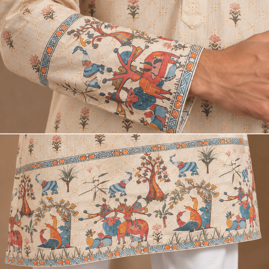 Krishna Ethnic Men Ethnic Motifs Printed Kurta (3)