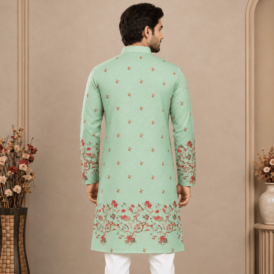 Krishna Ethnic Men Floral Printed Floral Kurta (1)