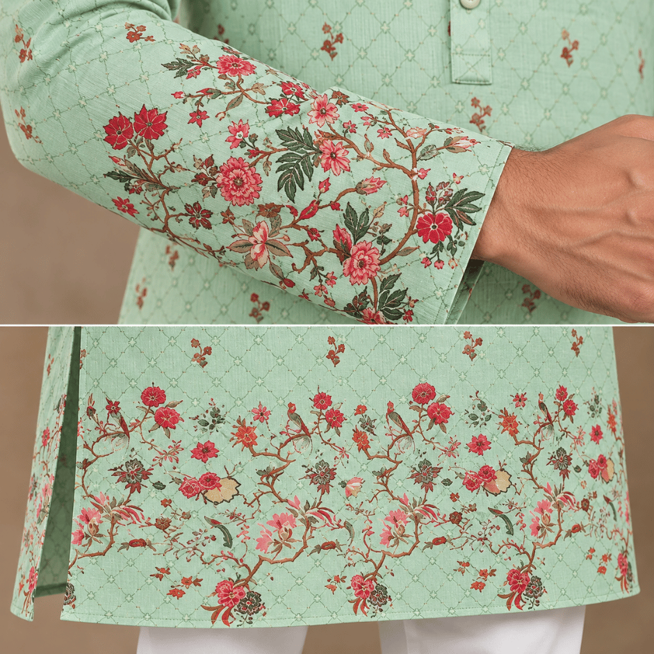 Krishna Ethnic Men Floral Printed Floral Kurta (3)