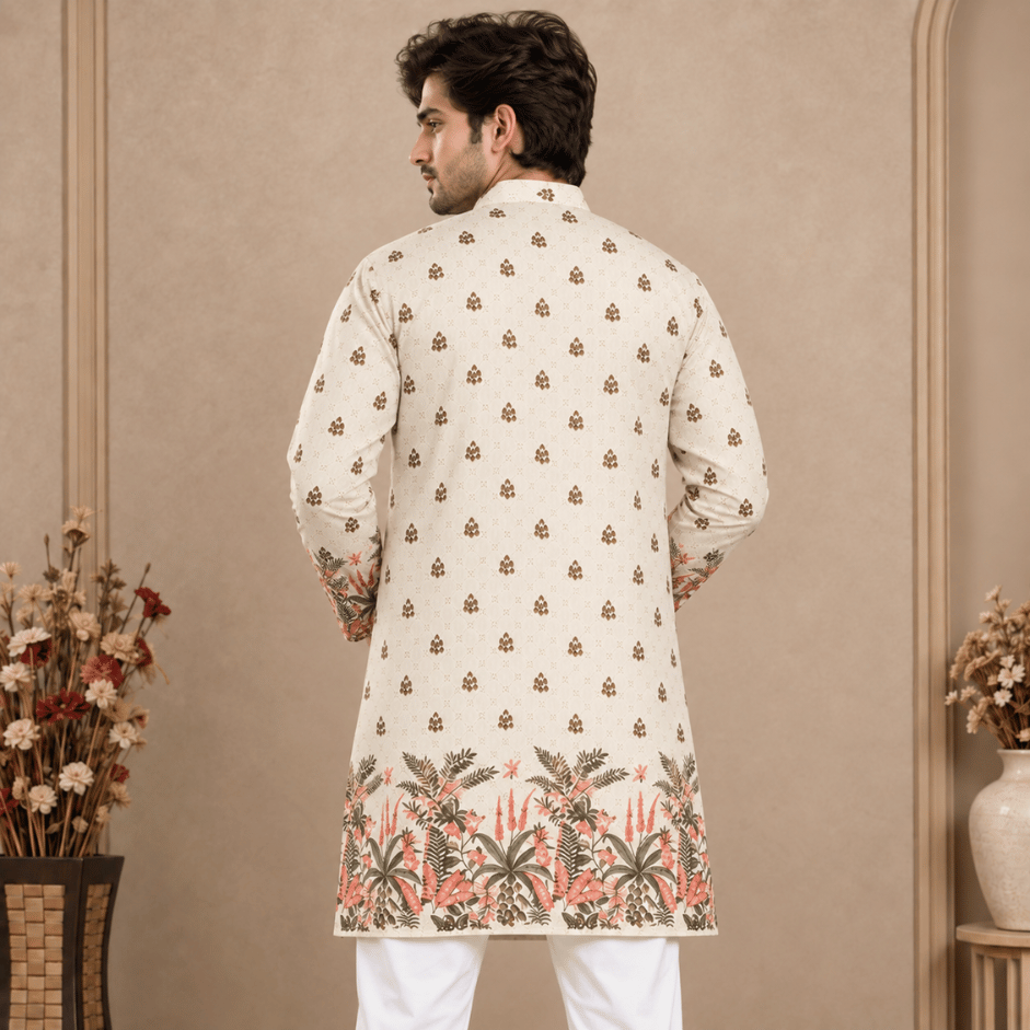 Krishna Ethnic Men Floral Printed Indie Florals Kurta (1)