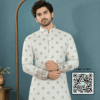 Krishna Ethnic Men Royal Bloom Ivory Kurta