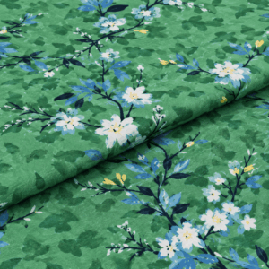 Scanshop India Green Leaf Bedsheet with 2 Pillow Covers