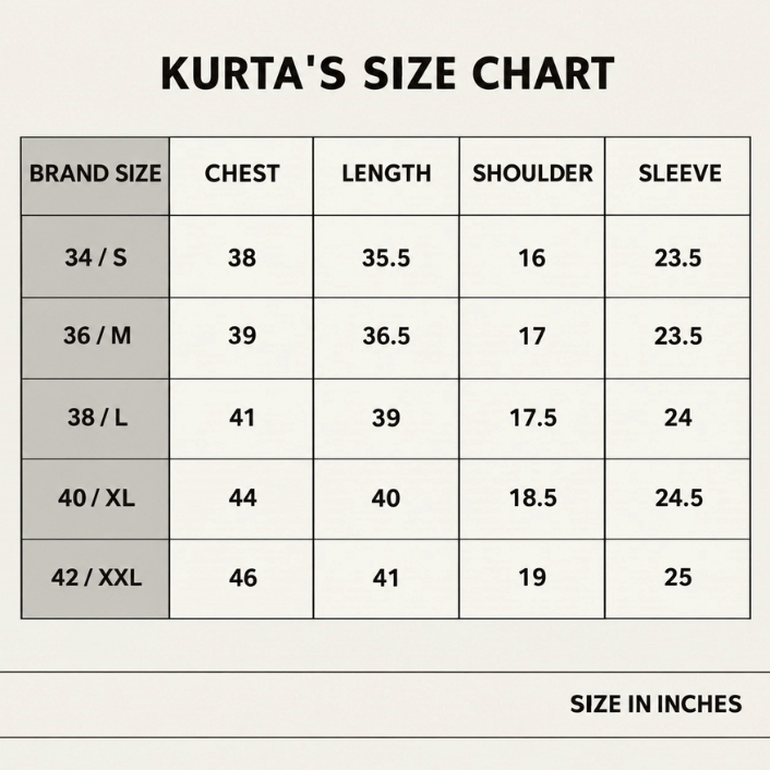krishna-ethnic-kurta-size-chart