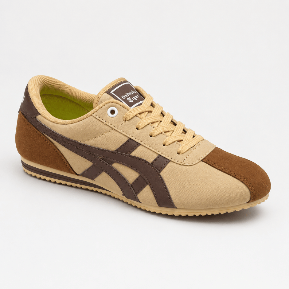 Vanshika Lifestyle Beige & Brown Heritage Sneakers - Image 3