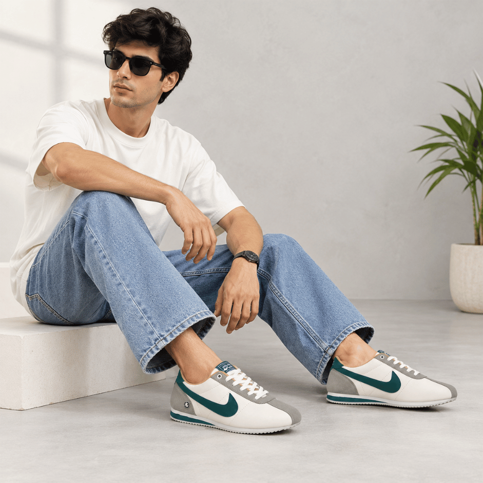 Vanshika Lifestyle Classic Green Accent Sneakers (2)