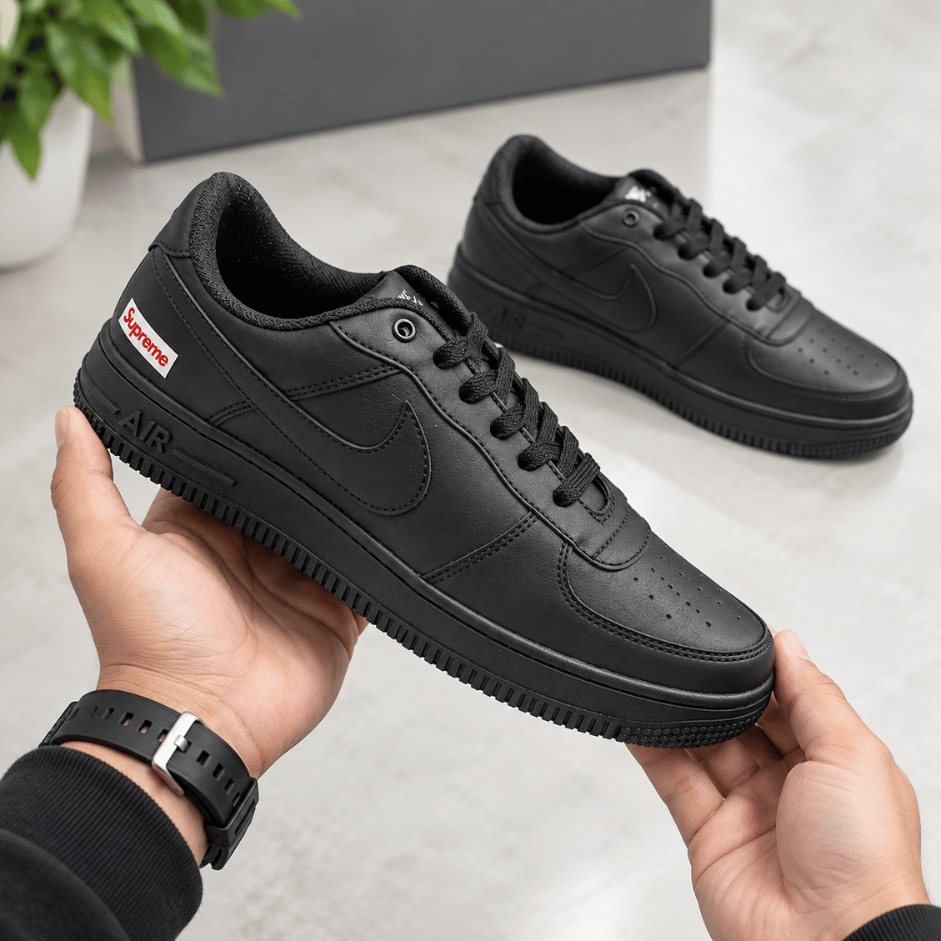 Vanshika Lifestyle Sleek Black Comfort Sneakers (1)