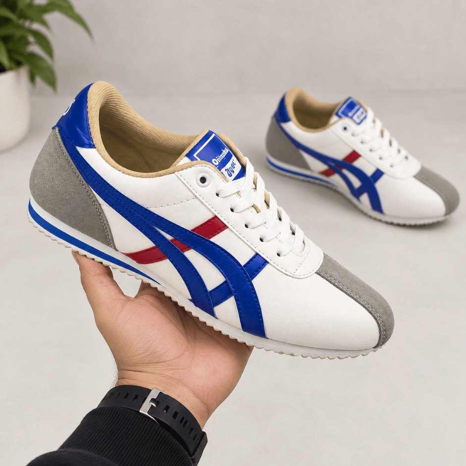 Vanshika Lifestyle White & Blue Retro Sneakers (1)