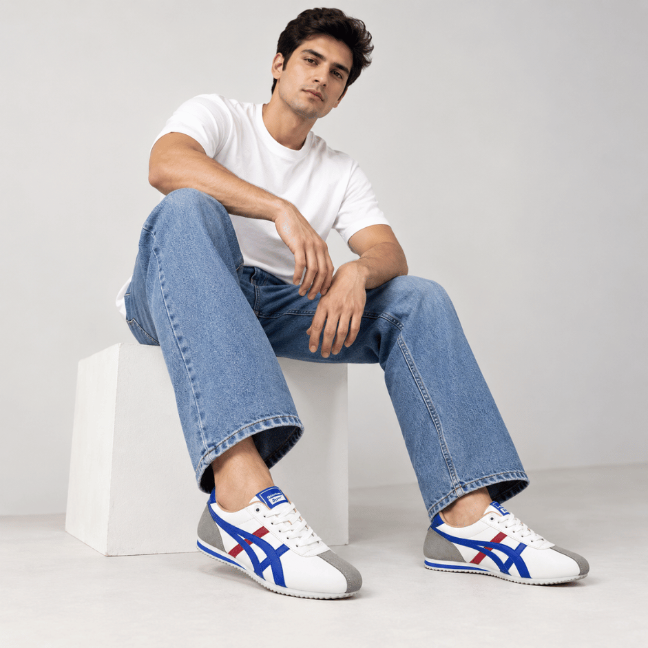 Vanshika Lifestyle White & Blue Retro Sneakers (2)