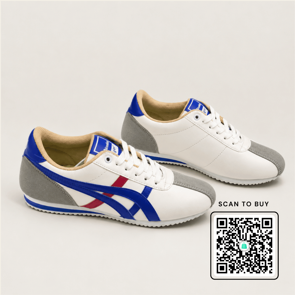 Vanshika Lifestyle White & Blue Retro Sneakers