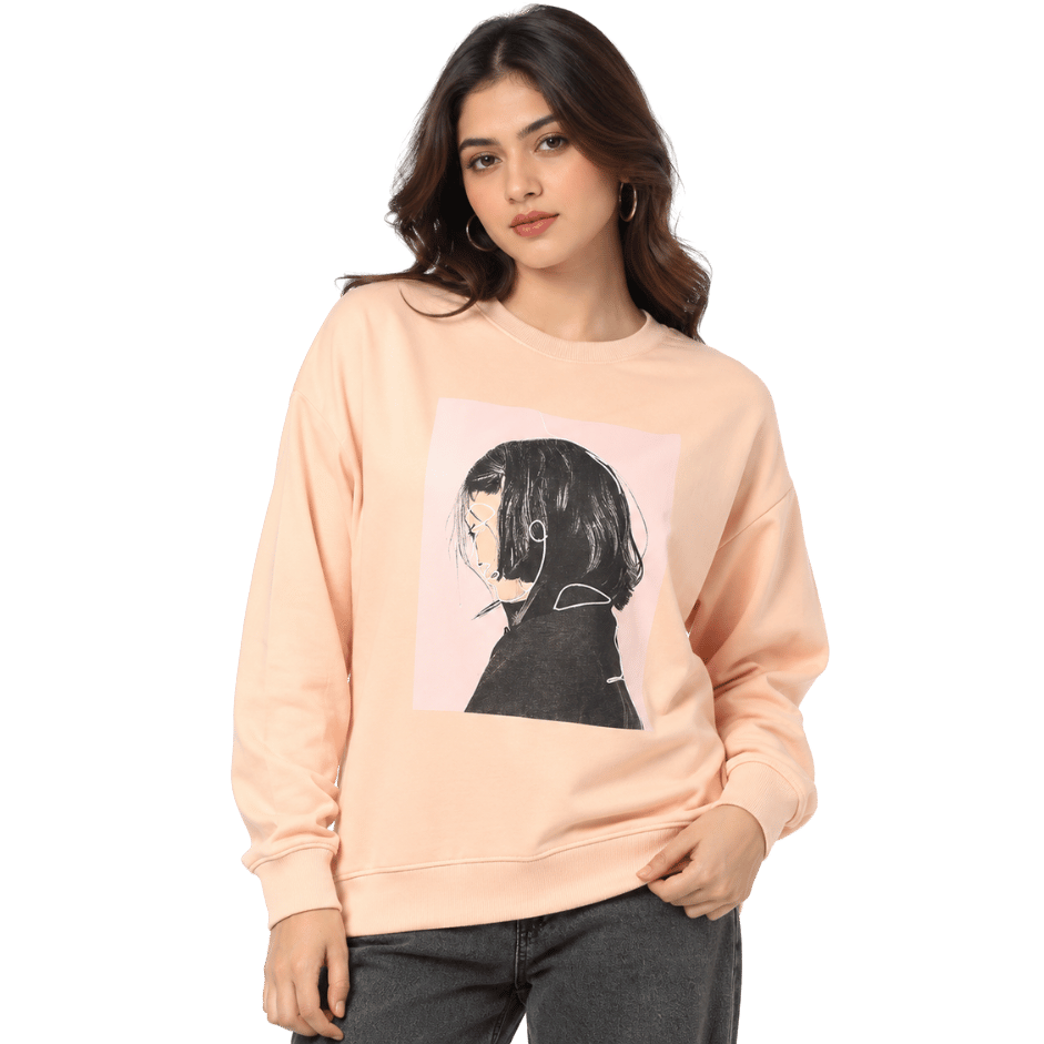  Graphic Print Relaxed Fit Sweatshirt