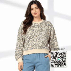 Scanshop India Women All-Over Printed Relaxed Fit Crew-Neck Sweatshirt (1)