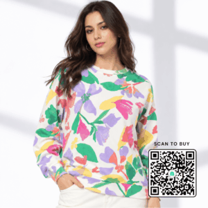 Scanshop India Women Floral Print Regular Fit Sweatshirt