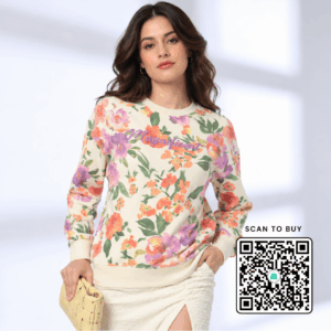Scanshop India Women Floral Print Relaxed Fit Sweatshirt