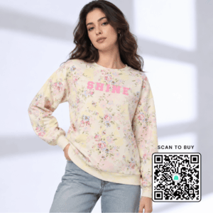 Scanshop India Women Floral Print Sweatshirt