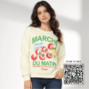 Scanshop India Women Marche Graphic Print Loose Fit Sweatshirt