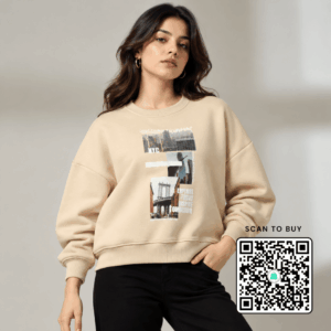 Scanshop India Women Printed Crew-Neck Sweatshirt