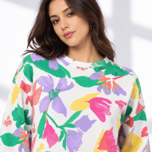 Women Floral Print Regular Fit sweatshirts (1)