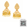 Scanshop India Gold Plated Pearls Beaded Dome Shaped Jhumkas